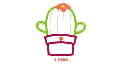 Cactus embroidery designs - Cactus vases embroidery design machine embroidery pattern - Vase embroidery file cactus applique design garden