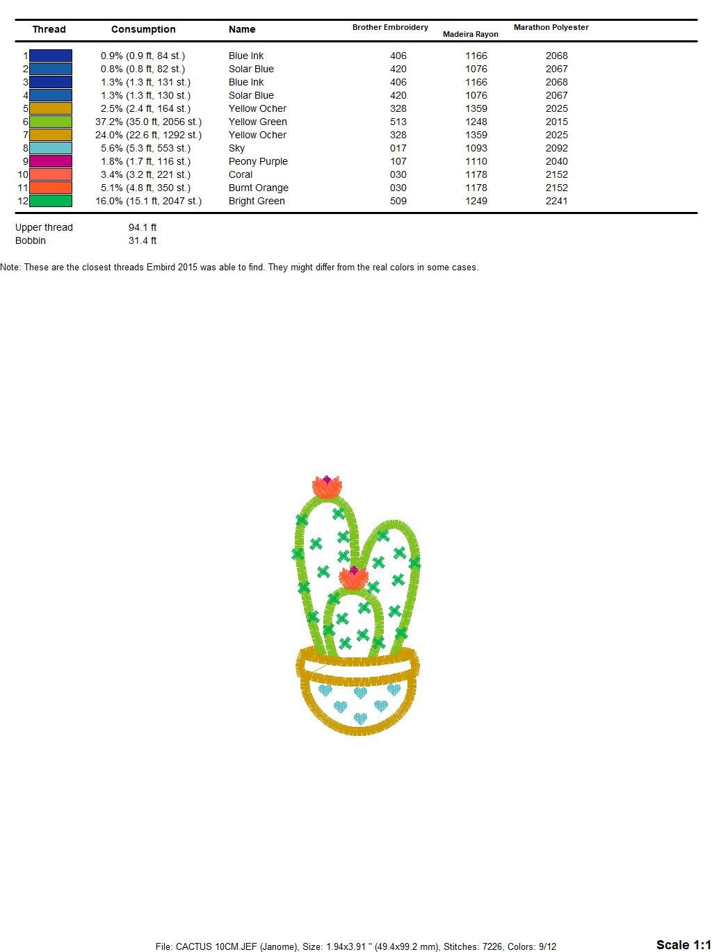 Cactus embroidery designs - Cactus vases embroidery design machine embroidery pattern - Vase embroidery file cactus applique design garden Marcia Embroidery
