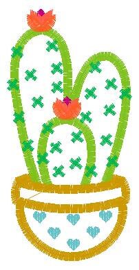 Cactus embroidery designs - Cactus vases embroidery design machine embroidery pattern - Vase embroidery file cactus applique design garden Marcia Embroidery