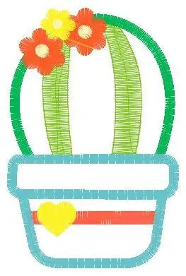 Cactus embroidery designs - Cactus vases embroidery design machine embroidery pattern - Vase embroidery file cactus applique design garden Marcia Embroidery
