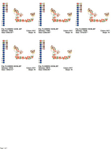 Flower Frame embroidery designs - Delicate Flower embroidery design machine embroidery pattern - Butterfly embroidery file - girl embroidery