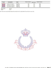 Cargar imagen en el visor de la galería, Laurel embroidery designs - Monogram frame embroidery design machine embroidery pattern - Baby boy embroidery file - Laurel wreath Crown
