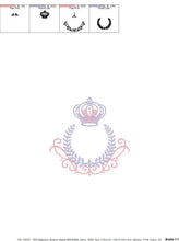 Load image into Gallery viewer, Laurel embroidery designs - Monogram frame embroidery design machine embroidery pattern - Baby boy embroidery file - Laurel wreath Crown
