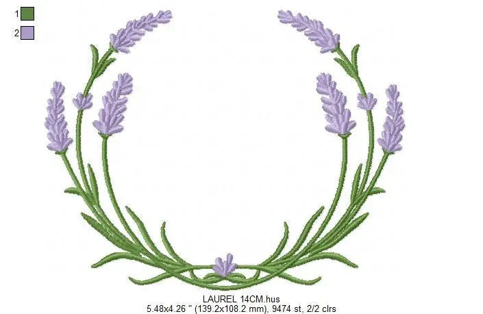 Monogram Frame embroidery designs - Lavender embroidery design machine embroidery pattern - Floral wreath embroidery file - instant download Marcia Embroidery