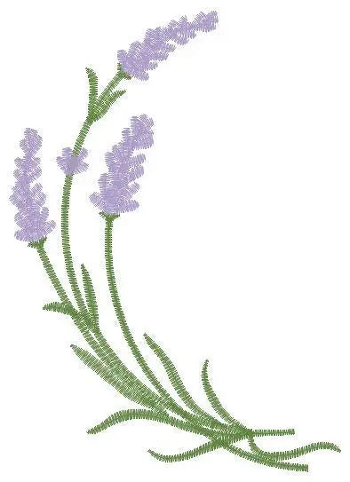 Lavender Garland embroidery designs - Flower embroidery design machine embroidery pattern - Floral wreath embroidery file - instant download Marcia Embroidery