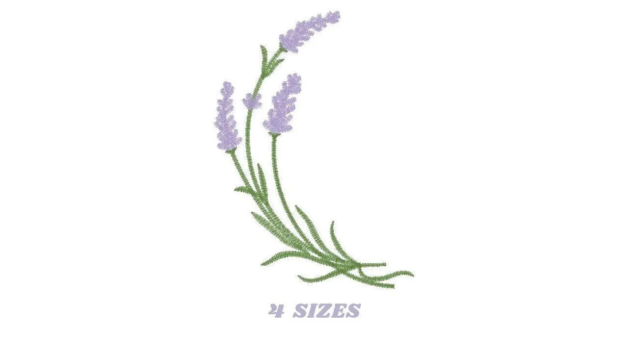 Lavender Garland embroidery designs - Flower embroidery design machine embroidery pattern - Floral wreath embroidery file - instant download Marcia Embroidery