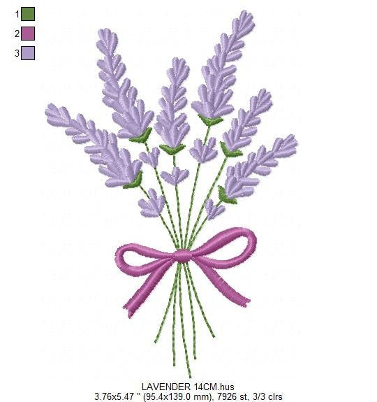 Bouquet of Lavender embroidery designs - Flower embroidery design machine embroidery pattern - Floral embroidery file - instant download Marcia Embroidery