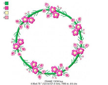 Load image into Gallery viewer, Monogram Frame embroidery designs - Flower embroidery design machine embroidery pattern - Floral embroidery file - baby girl embroidery pes
