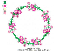 Load image into Gallery viewer, Monogram Frame embroidery designs - Flower embroidery design machine embroidery pattern - Floral embroidery file - baby girl embroidery pes
