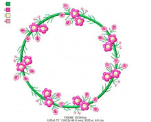 Carica l&#39;immagine nel visualizzatore di Gallery, Monogram Frame embroidery designs - Flower embroidery design machine embroidery pattern - Floral embroidery file - baby girl embroidery pes
