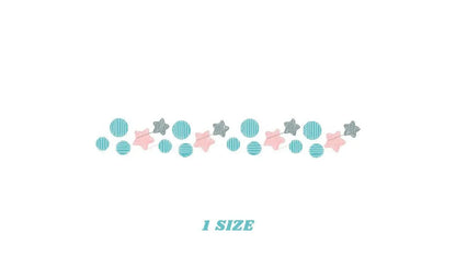 Stars Border embroidery designs - Divider embroidery design machine embroidery pattern - Line embroidery file - tea towel embroidery pes jef Marcia Embroidery