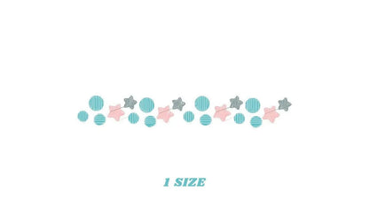 Stars Border embroidery designs - Divider embroidery design machine embroidery pattern - Line embroidery file - tea towel embroidery pes jef Marcia Embroidery