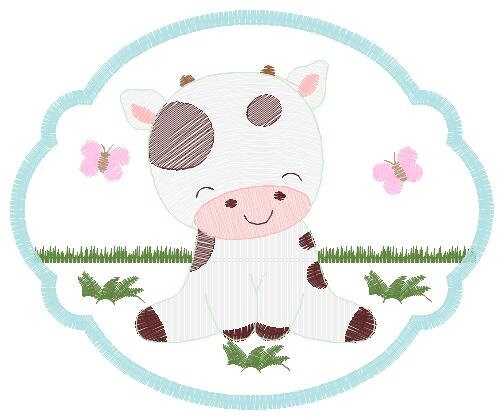 Cow embroidery design - Animal ranch embroidery designs machine embroidery pattern - Farm embroidery file - boy embroidery instant download