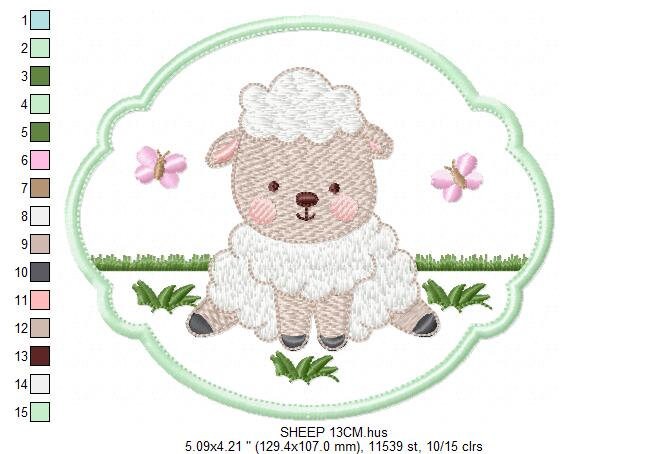 Sheep embroidery design - Lamb embroidery designs machine embroidery pattern - Baby boy embroidery file - Animal quilt embroidery download Marcia Embroidery