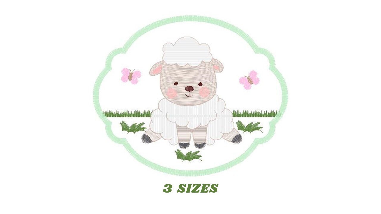 Sheep embroidery design - Lamb embroidery designs machine embroidery pattern - Baby boy embroidery file - Animal quilt embroidery download Marcia Embroidery
