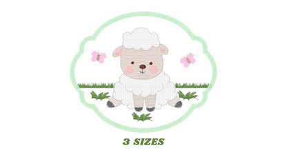 Sheep embroidery design - Lamb embroidery designs machine embroidery pattern - Baby boy embroidery file - Animal quilt embroidery download Marcia Embroidery
