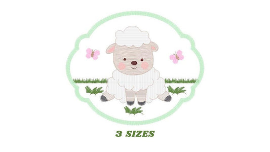 Sheep embroidery design - Lamb embroidery designs machine embroidery pattern - Baby boy embroidery file - Animal quilt embroidery download