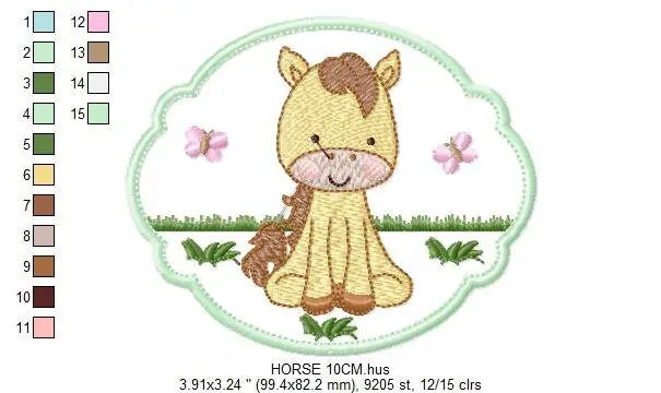 Horse embroidery design - Baby Boy embroidery designs machine embroidery pattern - Barn Farm animals embroidery file - instant download pes Marcia Embroidery