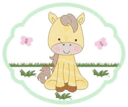 Horse embroidery design - Baby Boy embroidery designs machine embroidery pattern - Barn Farm animals embroidery file - instant download pes Marcia Embroidery