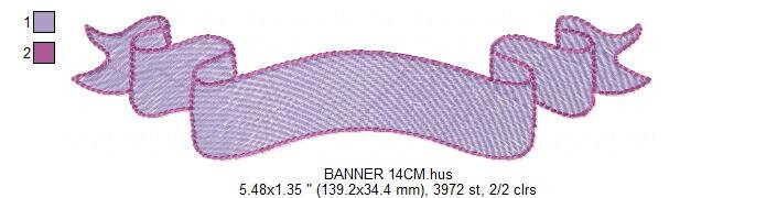 Banner embroidery designs - Sign embroidery design machine embroidery pattern - Ribbon banner embroidery file - tea towel embroidery pes jef - Marcia Embroidery