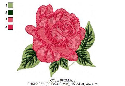 Roses embroidery designs - Towel embroidery design machine embroidery pattern - Rose embroidery file flower floral  instant digital download