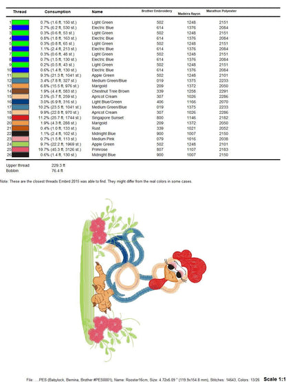 Rooster embroidery designs - Farm animals embroidery design machine embroidery pattern - instant download - Kitchen applique design Chicken