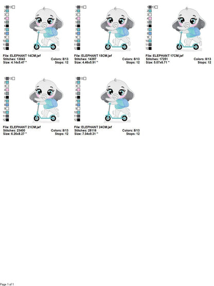 Elephant embroidery designs - Animal embroidery design machine embroidery pattern - Baby boy embroidery file - children embroidery download
