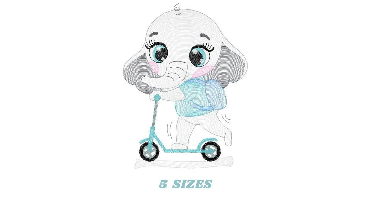 Elephant embroidery designs - Animal embroidery design machine embroidery pattern - Baby boy embroidery file - children embroidery download
