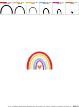 Load image into Gallery viewer, Boho Rainbow embroidery design - Colorful Rainbow embroidery designs machine embroidery pattern - Baby girl embroidery file - pes download
