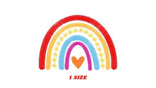 Carica l&#39;immagine nel visualizzatore di Gallery, Boho Rainbow embroidery design - Colorful Rainbow embroidery designs machine embroidery pattern - Baby girl embroidery file - pes download
