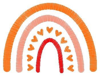 Boho Rainbow embroidery design - Rainbow with hearts embroidery designs machine embroidery pattern - Baby girl embroidery file - download - Marcia Embroidery
