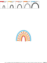 Cargar imagen en el visor de la galería, Boho Rainbow embroidery design - Rainbow with hearts embroidery designs machine embroidery pattern - Baby girl embroidery file - download
