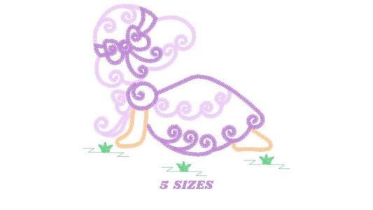 Curly Sunbonnet sue embroidery designs - Sun bonnet embroidery design machine embroidery pattern - Towel embroidery file - instant download Marcia Embroidery