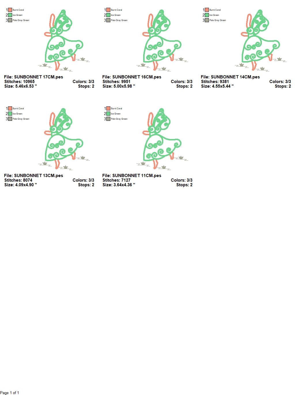 Curly Sunbonnet sue embroidery designs - Sun bonnet embroidery design machine embroidery pattern - Kitchen embroidery file  instant download