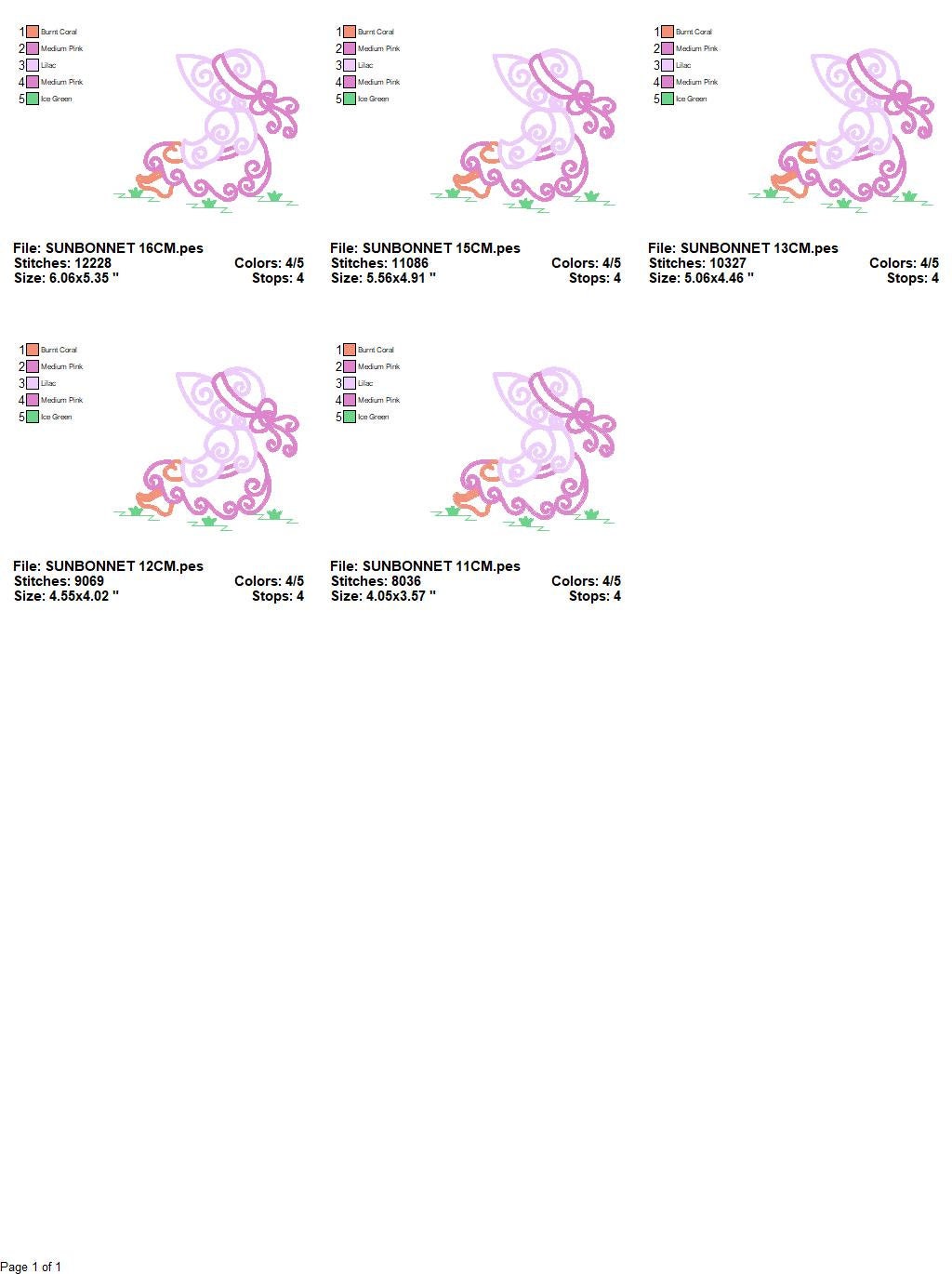 Sunbonnet sue embroidery designs - Sun bonnet embroidery design machine embroidery pattern - Kitchen embroidery file - instant download pes