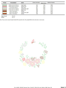 Monogram Frame embroidery designs - Flower embroidery design machine embroidery pattern - Rose wreath embroidery file - instant download