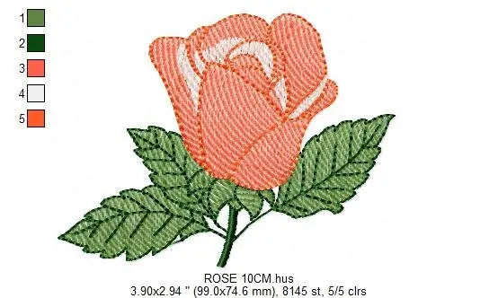 Roses embroidery designs - Flower embroidery design machine embroidery pattern - Rose embroidery file - Flowers for towels embroidery pes Marcia Embroidery