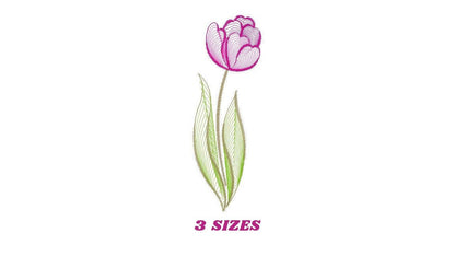 Delicate Tulip embroidery designs - Flower embroidery design machine embroidery pattern - Floral embroidery file - instant download pes jef Marcia Embroidery
