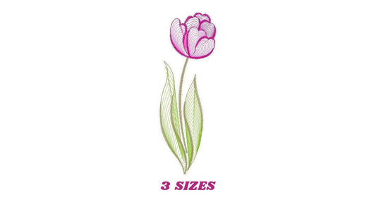 Delicate Tulip embroidery designs - Flower embroidery design machine embroidery pattern - Floral embroidery file - instant download pes jef Marcia Embroidery