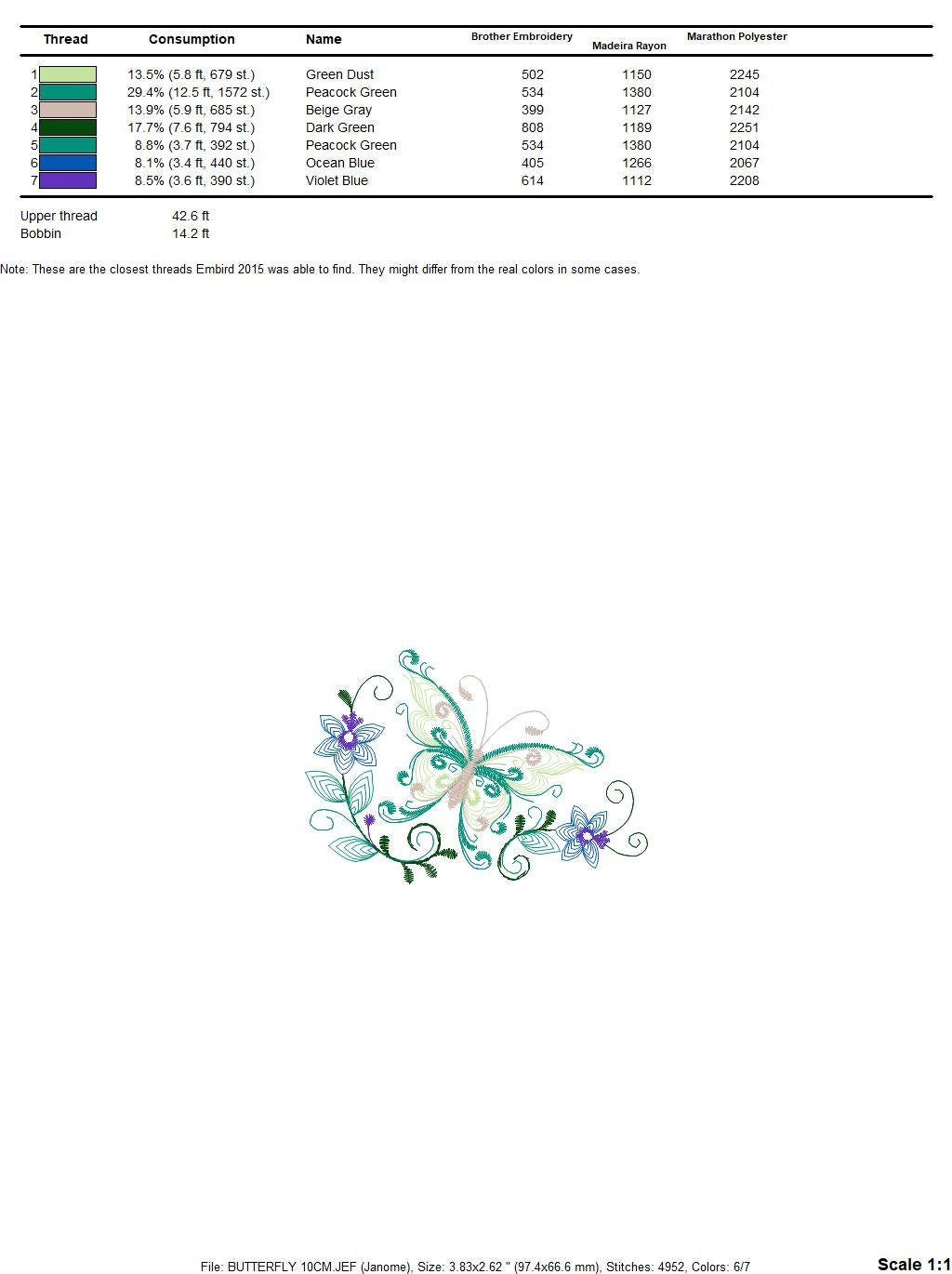 Butterfly embroidery design - Delicate Flowers embroidery designs machine embroidery pattern - baby girl embroidery file - instant download - Marcia Embroidery