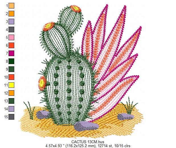 free succulent embroidery pattern Cactus embroidery designs - Succulent embroidery design machine embroidery pattern - Mexican cactus design
