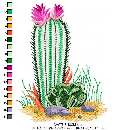 Cactus embroidery designs - Succulent embroidery design machine embroidery pattern - Mexican cactus design - plant embroidery file desert