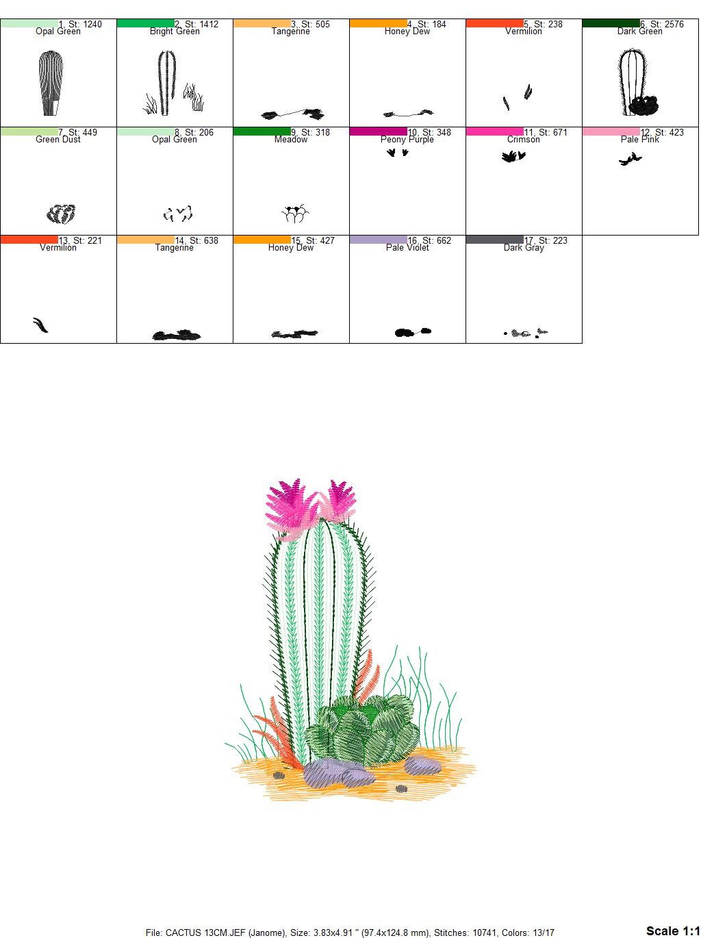 Cactus embroidery designs - Succulent embroidery design machine embroidery pattern - Mexican cactus design - plant embroidery file desert