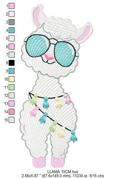Llama embroidery design - Animals embroidery designs machine embroidery pattern - Baby boy embroidery file - instant embroidery download pes