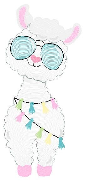 Llama embroidery design - Animals embroidery designs machine embroidery pattern - Baby boy embroidery file - instant embroidery download pes
