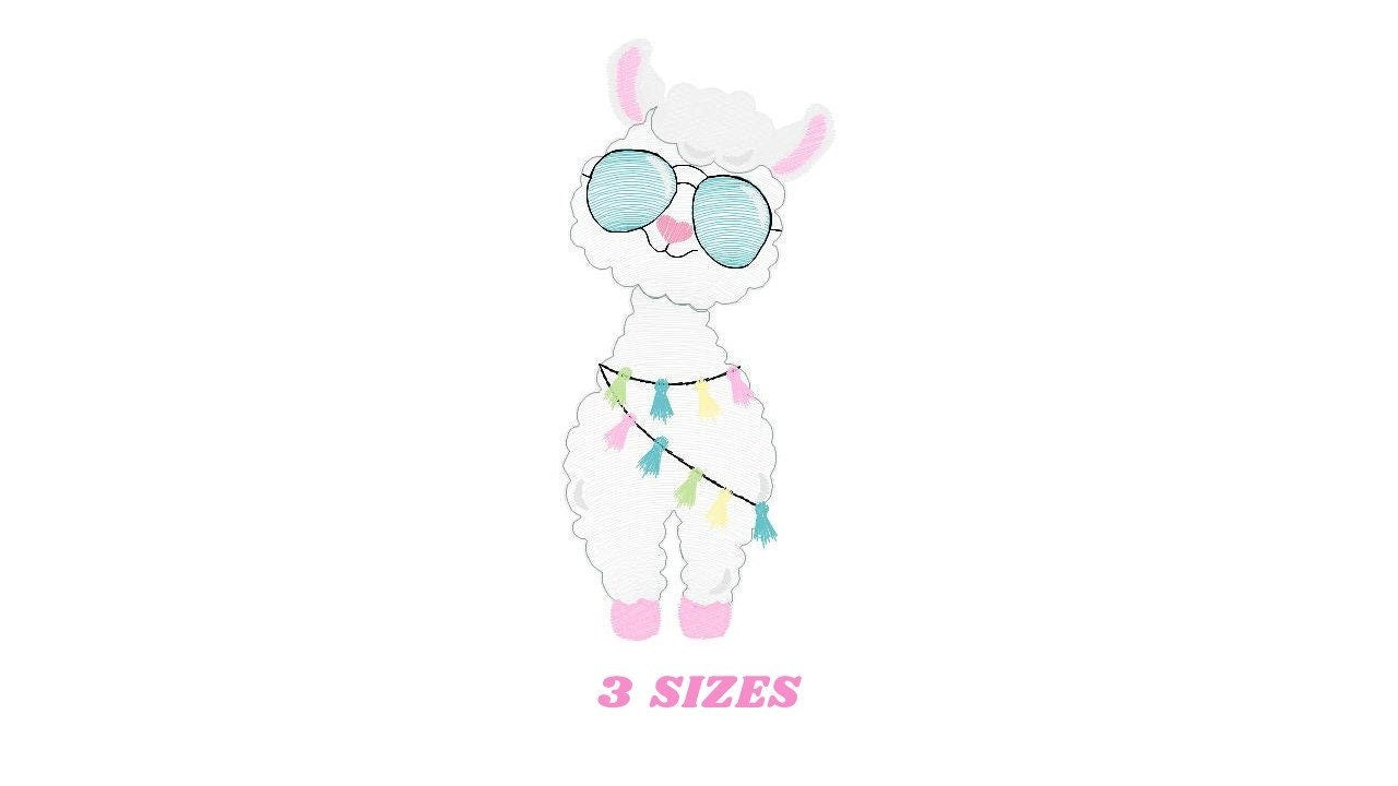 Llama embroidery design - Animals embroidery designs machine embroidery pattern - Baby boy embroidery file - instant embroidery download pes