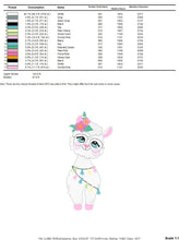 Carica l&#39;immagine nel visualizzatore di Gallery, Llama embroidery design - Alpaca embroidery designs machine embroidery pattern - Baby girl embroidery file - instant digital download jef
