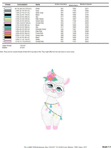 Llama embroidery design - Alpaca embroidery designs machine embroidery pattern - Baby girl embroidery file - instant digital download jef