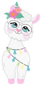 Llama embroidery design - Alpaca embroidery designs machine embroidery pattern - Baby girl embroidery file - instant digital download jef