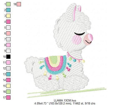 Llama embroidery design - Animals embroidery designs machine embroidery pattern - Baby girl embroidery file - Mexican llama instant download